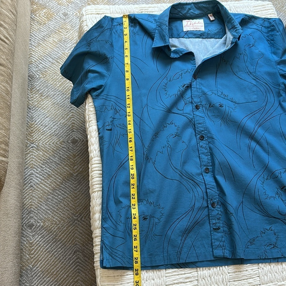 Hawaiian Island Kahala button up casual Goddess II Print Shirt by Kamea Hadar - Picture 5 of 6